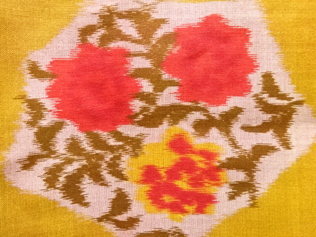 JAPANESE KIMONO / ANTIQUE FLOWER PATTERN WEAVING MEISENHAORI